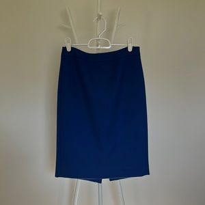 Blue J Crew Wool Pencil Skirt